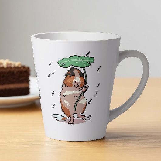 Behalt Lächeln glückliche Guinea Schweinchen genie Milchtasse
