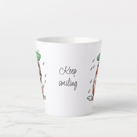 Behalt Lächeln glückliche Guinea Schweinchen genie Milchtasse (Vorderseite)