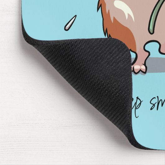 Behalt Lächeln glückliche Guinea Schweinchen genie Mousepad (Ecke)