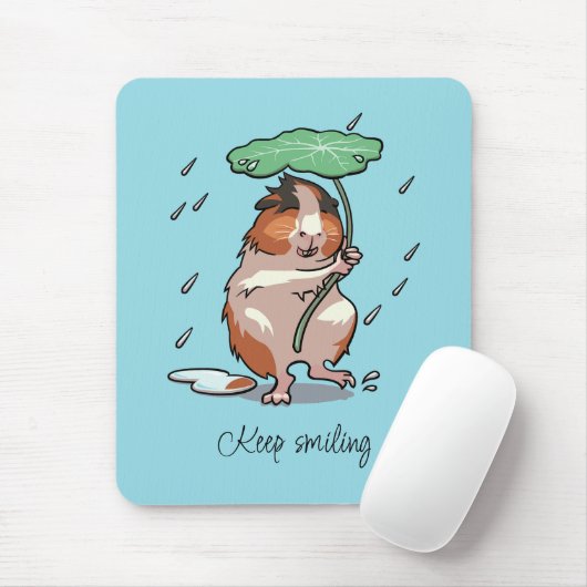 Behalt Lächeln glückliche Guinea Schweinchen genie Mousepad (Mit Mouse)