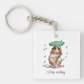 Behalt Lächeln glückliche Guinea Schweinchen genie Schlüsselanhänger (Vorderseite)