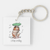 Behalt Lächeln glückliche Guinea Schweinchen genie Schlüsselanhänger (Rückseite)