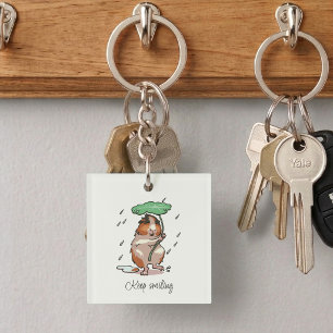 Behalt Lächeln glückliche Guinea Schweinchen genie Schlüsselanhänger