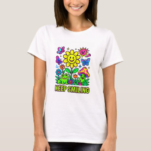 Behalt Lächeln glückliche Natur T - Shirt