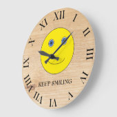 Behalt Lächeln Große Wanduhr (Winkel)
