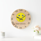 Behalt Lächeln Große Wanduhr (Zuhause)