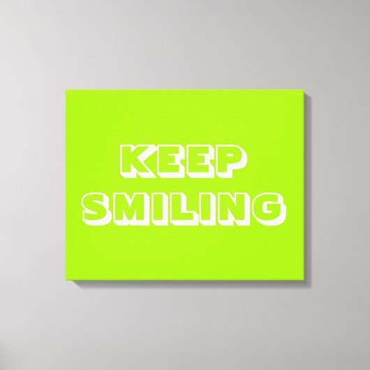 Behalt Lächeln, Grün von Chartreuse Leinwanddruck (Vorderseite)