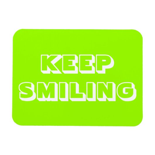 Behalt Lächeln, Grün von Chartreuse Magnet (Horizontal)