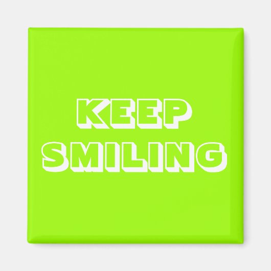 Behalt Lächeln, Grün von Chartreuse Magnet (Vorne)
