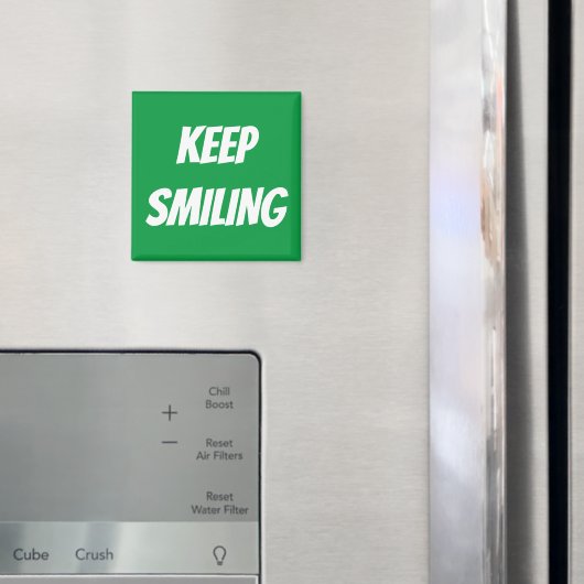 Behalt Lächeln, grün weißes Magnet (In Situ (Kühlschrank))