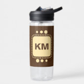 Behalt Lächeln hinzufügen Initialen braungelb Came Trinkflasche (Links)
