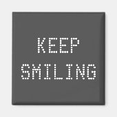 Behalt Lächeln, Holzkohle grau, weißes Magnet (Vorne)