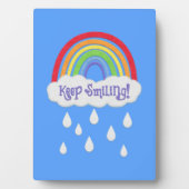 Behalt Lächeln | Imitate Felt Regenbogenwolken und Fotoplatte (Vorderseite)