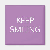 Behalt Lächeln, Lavendelbläschen Magnet (Vorne)