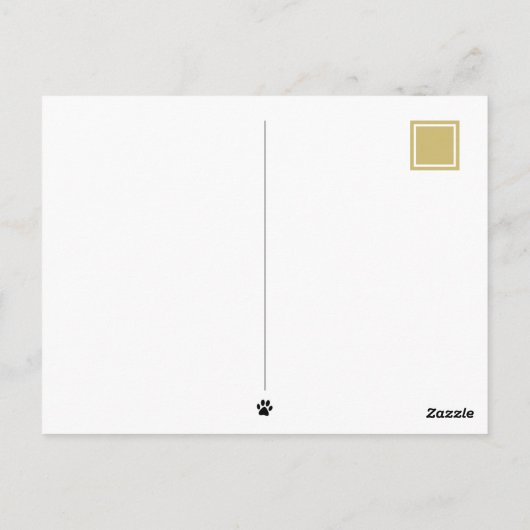 Behalt Lächeln Niedlich Mona Lisa Katze Custom Postkarte (Rückseite)