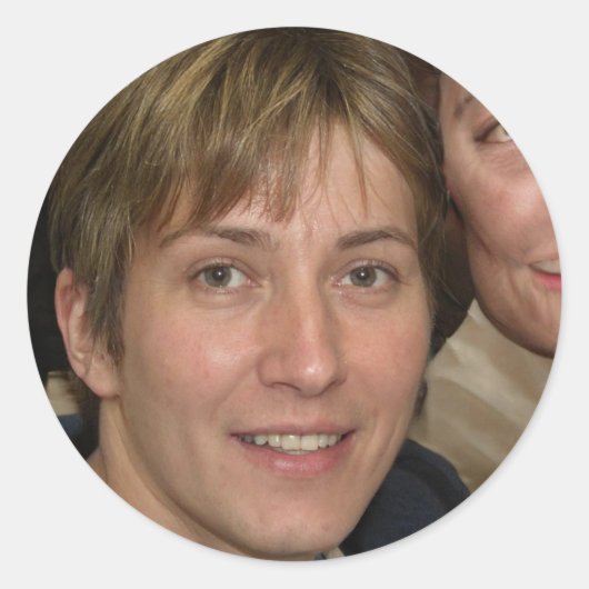 Behalt Lächeln Runder Aufkleber (Vorderseite)