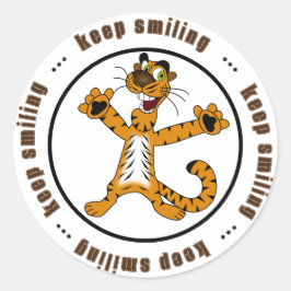 Behalt Lächeln Runder Aufkleber