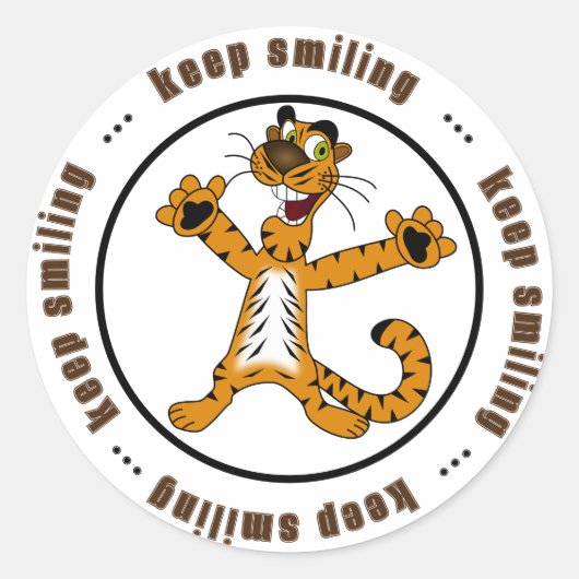Behalt Lächeln Runder Aufkleber (Vorderseite)