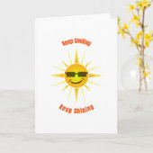 Behalt Lächeln und Behalt Shining Karte (Gelbe Blume)