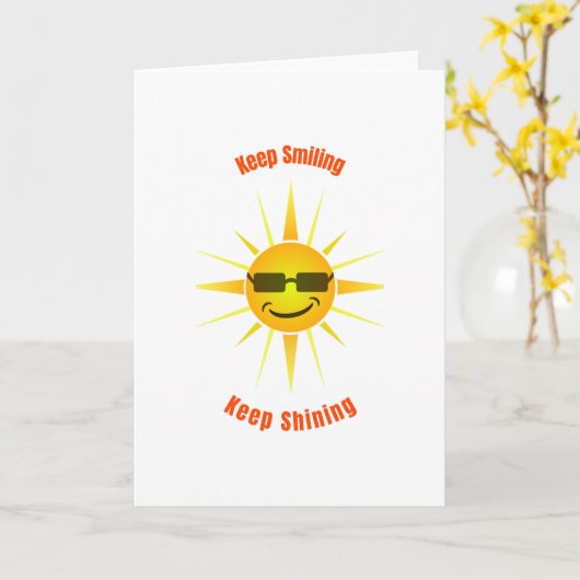 Behalt Lächeln und Behalt Shining Karte (Gelbe Blume)