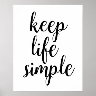 Behalt Life Simple Poster