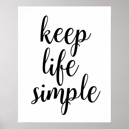 Behalt Life Simple Poster (Vorne)