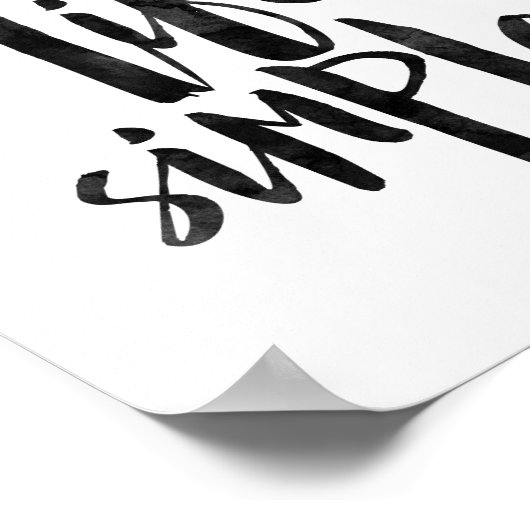 Behalt Life Simple Poster (Ecke)