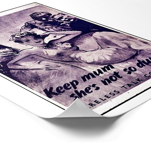 Behalt Mama, sie ist nicht so dumm Poster (Ecke)