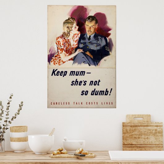 Behalt Mama, sie ist nicht so dumm Poster (Küche)