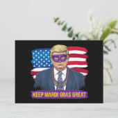 Behalt Mardi Gras Great Funny Trump Mardi Gras 202 Einladung (Stehend Vorderseite)