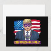 Behalt Mardi Gras Great Funny Trump Mardi Gras 202 Einladung (Vorne/Hinten)