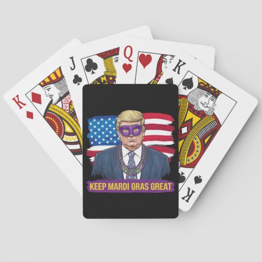 Behalt Mardi Gras Great Funny Trump Mardi Gras 202 Spielkarten (Rückseite)