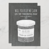 Behalt Me Calm Funny Bridesmaid oder Trauzeugin Einladung (Vorne/Hinten)