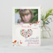 Behalt mir in deinem Foto Herzeinladung Einladung (Stehend Vorderseite)