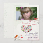 Behalt mir in deinem Foto Herzeinladung Einladung (Vorne/Hinten)