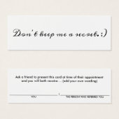 Behalt mir keine geheime Kundenkarte (Vorne & Hinten)