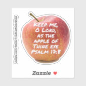 Behalt mir O Herr als den Apfel deines Augapsalms Aufkleber (Blatt)