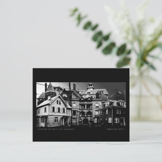 Behalt mit der Joneses Urban Digital Collage Postkarte (Stehend Vorderseite)