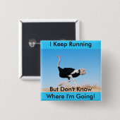 Behalt mit Straußenschaltfläche Button (Vorne & Hinten)