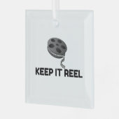 BEHALT MOVIE REEL ORNAMENT AUS GLAS (Vorderseite links)