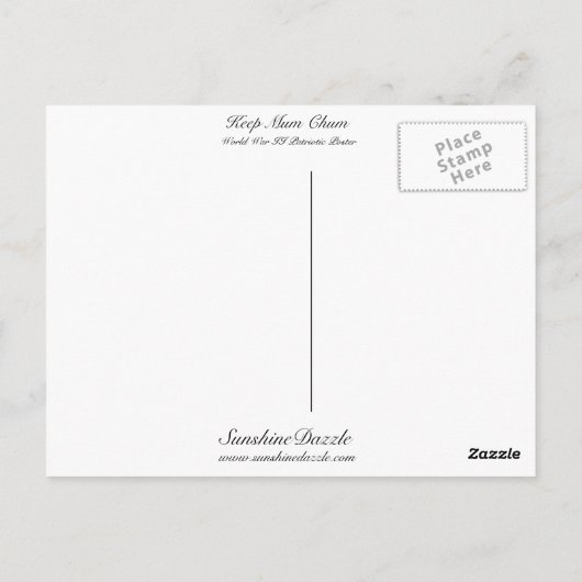 Behalt Mum Chum Postkarte (Rückseite)