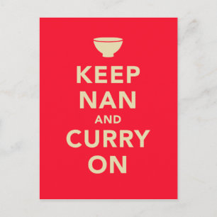 'Behalt Nan and Curry On' Parody-Postkarte Postkarte
