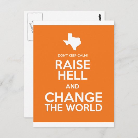 Behalt nicht Ruhe! Hell dich! Postkarte (Vorne/Hinten)