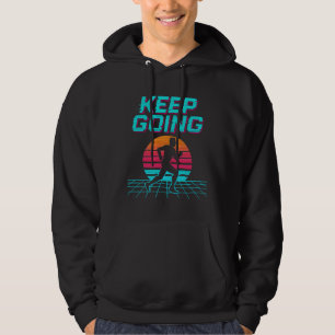 Behalt, nie aufhören zu laufen - 80er-Stil Hoodie