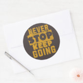 Behalt nie! runder aufkleber (Umschlag)