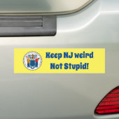 Behalt NJ Weird Not Stupid Autoaufkleber (Auf Auto)