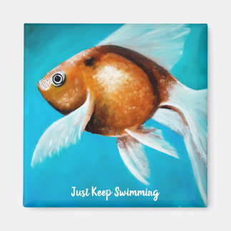 Behalt nur Schwimmen, Extravagante Goldfisch-Maler Magnet