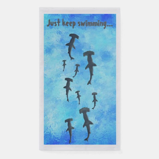 Behalt nur Schwimmen, Haie Serviette (Vorderseite)