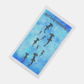 Behalt nur Schwimmen, Haie Serviette (Ecke)