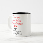Behalt oder Design Zweifarbige Tasse (Vorderseite Links)
